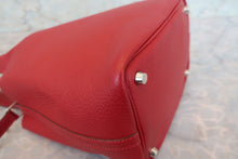 Load image into Gallery viewer, HERMES PICOTIN PM Clemence leather Rouge garance Hand bag 700090191
