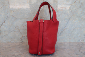 HERMES／エルメス ピコタンロックＰＭ トリヨンクレマンス ルージュカザック A刻印 ハンドバッグ 700050026