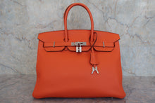 画像をギャラリービューアに読み込む, HERMES／エルメス バーキン35 トリヨンクレマンス オレンジポピー □R刻印 ハンドバッグ 800040055
