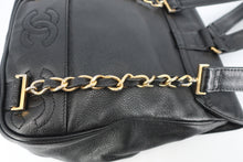 將圖片載入圖庫檢視器 CHANEL/シャネル マトラッセチェーンリュック キャビアスキン ブラック/ゴールド金具 リュック 800090212
