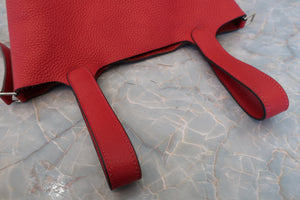 HERMES／エルメス ピコタンロックＰＭ トリヨンクレマンス ルージュカザック A刻印 ハンドバッグ 700050026