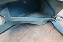 Load image into Gallery viewer, HERMES PICOTIN LOCK MM Clemence leather Blue jean □M Engraving Hand bag 600070122
