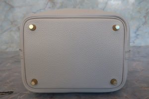 HERMES／エルメス ピコタンロックＰＭ トリヨンクレマンス ベトン U刻印 ハンドバッグ 700100016