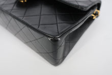 Load image into Gallery viewer, CHANEL Matelasse Double Flap Double Chain shoulder bag Lambskin Black/Gold hardware Shoulder bag 8000900242
