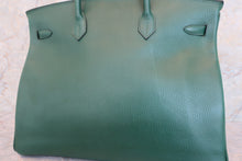 将图片加载到图库查看器，HERMES BIRKIN 40 Ardennes leather Green 〇W刻印 Hand bag 600070131
