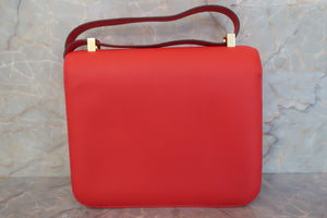 HERMES CONSTANCE3 23 Swift leather Rouge tomate A刻印 Shoulder bag 600110047