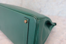 将图片加载到图库查看器，HERMES BIRKIN 40 Ardennes leather Green 〇W刻印 Hand bag 600070131
