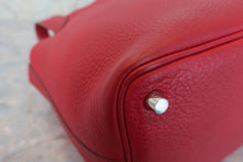 将图片加载到图库查看器，HERMES PICOTIN LOCK PM Clemence leather Rouge garance □O刻印 Hand bag 600090080
