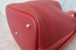 HERMES／エルメス ピコタンロックタッチGM トリヨンクレマンス/ヴォースイフト ルージュアッシュ/ブリック □R刻印 ハンドバッグ 700090243