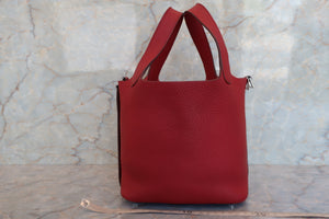 HERMES／エルメス ピコタンロックＰＭ トリヨンクレマンス ルージュガランス □R刻印 ハンドバッグ 700050030
