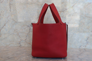 HERMES／エルメス ピコタンロックＰＭ トリヨンクレマンス ルージュガランス □R刻印 ハンドバッグ 700050030
