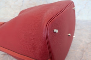 HERMES／エルメス ピコタンロックタッチGM トリヨンクレマンス/ヴォースイフト ルージュアッシュ/ブリック □R刻印 ハンドバッグ 700090243
