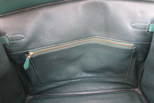 Load image into Gallery viewer, HERMES BIRKIN 40 Ardennes leather Green 〇W Engraving Hand bag 600070131
