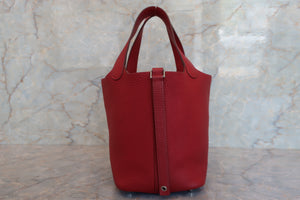 HERMES／エルメス ピコタンロックＰＭ トリヨンクレマンス ルージュガランス □R刻印 ハンドバッグ 700050030
