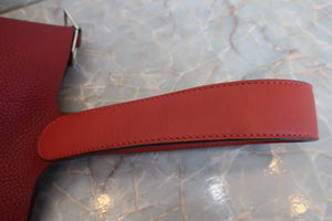 HERMES／エルメス ピコタンロックタッチGM トリヨンクレマンス/ヴォースイフト ルージュアッシュ/ブリック □R刻印 ハンドバッグ 700090243