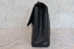 CHANEL Medium Matelasse single flap chain shoulder bag Lambskin Black/Gold hadware Shoulder bag 600040080
