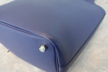 将图片加载到图库查看器，HERMES PICOTIN LOCK PM Tressage Epsom leather Blue encre/Brique/Black Y刻印 Hand bag 800070079
