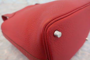HERMES／エルメス ピコタンロックＰＭ トリヨンクレマンス ルージュガランス □R刻印 ハンドバッグ 700050030
