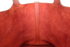 HERMES／エルメス ピコタンロックタッチGM トリヨンクレマンス/ヴォースイフト ルージュアッシュ/ブリック □R刻印 ハンドバッグ 700090243