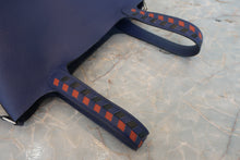 将图片加载到图库查看器，HERMES PICOTIN LOCK PM Tressage Epsom leather Blue encre/Brique/Black Y刻印 Hand bag 800070079
