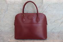 Load image into Gallery viewer, HERMES BOLIDE 35 Graine Lisse leather Rouge H □G Engraving Hand bag 600070101
