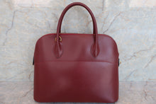 Load image into Gallery viewer, HERMES BOLIDE 35 Graine Lisse leather Rouge H □G Engraving Hand bag 600070101
