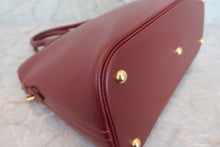 Load image into Gallery viewer, HERMES BOLIDE 35 Graine Lisse leather Rouge H □G Engraving Hand bag 600070101
