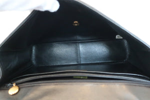 CHANEL Medium Matelasse single flap chain shoulder bag Lambskin Black/Gold hadware Shoulder bag 600040080