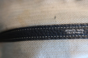 HERMES GARDEN PARTY PM Negonda leather Graphite □L Engraving Tote bag 600050202