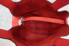 将图片加载到图库查看器，HERMES PICOTIN LOCK MM Clemence leather Rouge de Coeur A刻印 Hand bag 600090225
