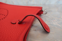 Load image into Gallery viewer, HERMES EVELYNE TPM Clemence leather Rouge casaque X Engraving Shoulder bag 600070141
