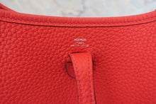 Load image into Gallery viewer, HERMES EVELYNE TPM Clemence leather Rouge casaque X Engraving Shoulder bag 600070141
