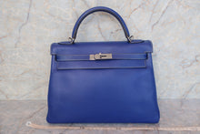 Load image into Gallery viewer, HERMES CANDY KELLY 32 Epsom leather Blue electric/Mykonos □P Engraving Shoulder bag 600110041
