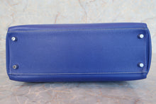 Load image into Gallery viewer, HERMES CANDY KELLY 32 Epsom leather Blue electric/Mykonos □P Engraving Shoulder bag 600110041
