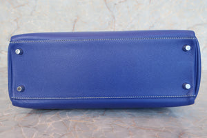 HERMES CANDY KELLY 32 Epsom leather Blue electric/Mykonos □P Engraving Shoulder bag 600110041