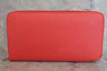 将图片加载到图库查看器，HERMES Azapp Long Silkin Epsom leather/Silk Rose jaipur □Q刻印 Wallet 600060128
