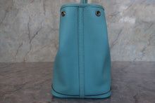 将图片加载到图库查看器，HERMES GARDEN PARTY PM Country leather Blue atoll T刻印 Tote bag 800010083
