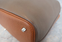 将图片加载到图库查看器，HERMES PICOTIN LOCK CASAQUE MM Clemence leather Etoupe gray/Gold □P刻印 Hand bag 800070093
