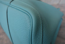 将图片加载到图库查看器，HERMES GARDEN PARTY PM Country leather Blue atoll T刻印 Tote bag 800010083
