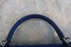 HERMES CANDY KELLY 32 Epsom leather Blue electric/Mykonos □P Engraving Shoulder bag 600110041