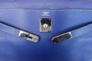 HERMES CANDY KELLY 32 Epsom leather Blue electric/Mykonos □P Engraving Shoulder bag 600110041