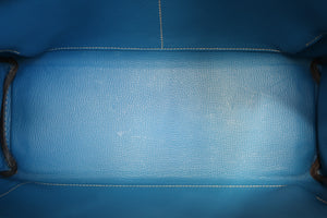 HERMES CANDY KELLY 32 Epsom leather Blue electric/Mykonos □P Engraving Shoulder bag 600110041