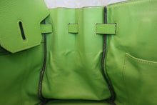 將圖片載入圖庫檢視器 HERMES／エルメス バーキン35 トリヨンクレマンス アップルグリーン □G刻印 ハンドバッグ 800060001
