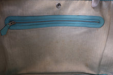 将图片加载到图库查看器，HERMES GARDEN PARTY PM Country leather Blue atoll T刻印 Tote bag 800010083
