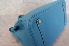 Load image into Gallery viewer, HERMES BIRKIN 35 Togo leather Blue jean □J Engraving Hand bag 700090197

