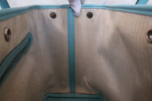 将图片加载到图库查看器，HERMES GARDEN PARTY PM Country leather Blue atoll T刻印 Tote bag 800010083
