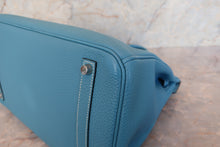 Load image into Gallery viewer, HERMES BIRKIN 35 Togo leather Blue jean □J Engraving Hand bag 700090197

