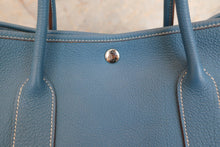 Load image into Gallery viewer, HERMES GARDEN PARTY PM Negonda leather Blue jean □O Engraving Tote bag 600050170
