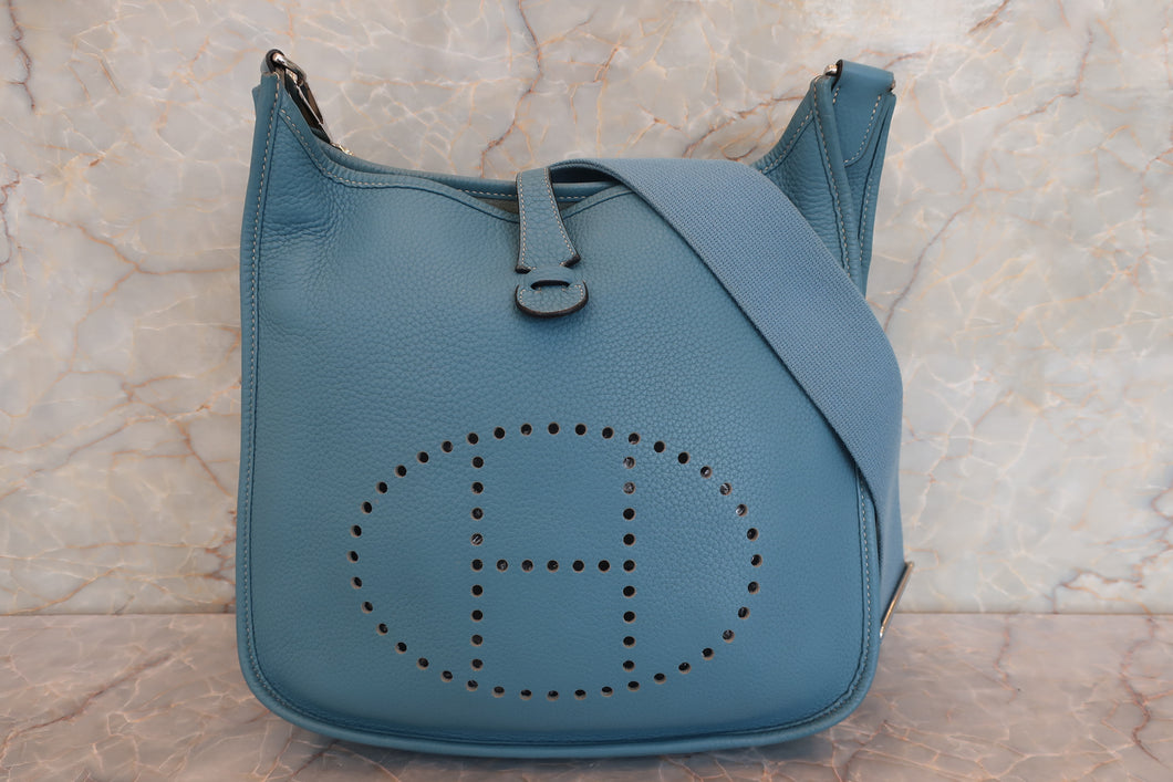 HERMES／エルメス エブリン3ＰＭ トリヨンクレマンス ブルージーン □M刻印 ショルダーバッグ 700110037