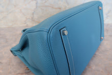 Load image into Gallery viewer, HERMES BIRKIN 35 Togo leather Blue jean □J Engraving Hand bag 700090197
